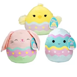 Squishmallows 8" Easter Plush, Set Of 3 - Bunny, Chick & Egg - Official Kellytoy - Soft And Squishy Stuffed Animal Toy - Great Gift For Kids - Ages 2+