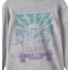 Squishmallows Car Ride Crew Neck Long Sleeve Gray Youth Tee