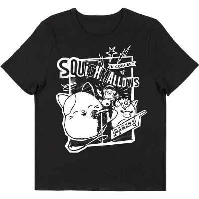 Squishmallows Concert Rock Out Women's Black Graphic Short Sleeve Crew Neck Tee 9 Squishmallows Concert Rock Out Women's Black Graphic Short Sleeve Crew Neck Tee - Image 7