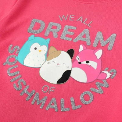 Squishmallows We All Dream Of Squishmallows Youth Girl Pink T-shirt 3 Squishmallows We All Dream Of Squishmallows Youth Girl Pink T-shirt