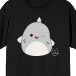 Squishmallows Gordon Crew Neck Short Sleeve Black Adult T-shirt