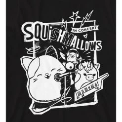 Squishmallows Rock Out Crew Neck Short Sleeve Black Youth Boy's T-shirt