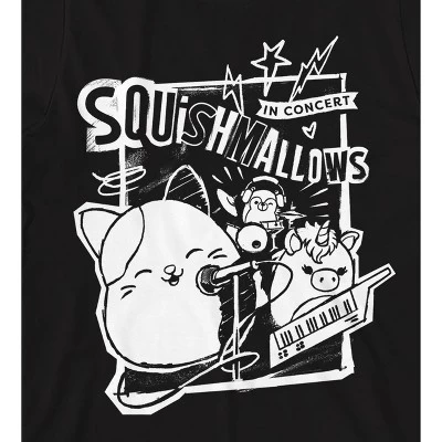 Squishmallows Rock Out Crew Neck Short Sleeve Black Youth Boy's T-shirt 3 Squishmallows Rock Out Crew Neck Short Sleeve Black Youth Boy's T-shirt