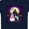 Squishmallows Halloween Forest And Moon Youth Blue Short Sleeve Tee