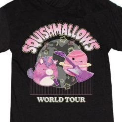 Squishmallows World Tour Crew Neck Short Sleeve Black Heather Women’s Night Shirt
