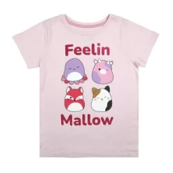 Squishmallows Feelin Mallow Glitter Text Crew Neck Short Sleeve Pink Youth Girl Tee -Squishmallows GUEST d2bfee80 8838 4501 a702 13e565075168