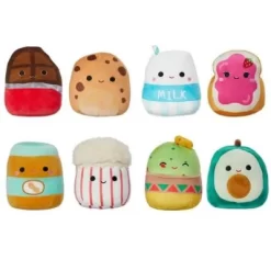 Kellytoy Squishmallows 5 Inch Mini Plush 8 Pack | Food