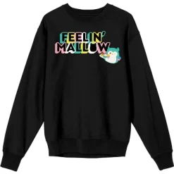 Squishmallows Winston The Owl Feelin' Mallow Juniors Black Oversized Sweatshirt -Squishmallows GUEST ee8a8241 bf48 4fe3 960f fee57e2340ad