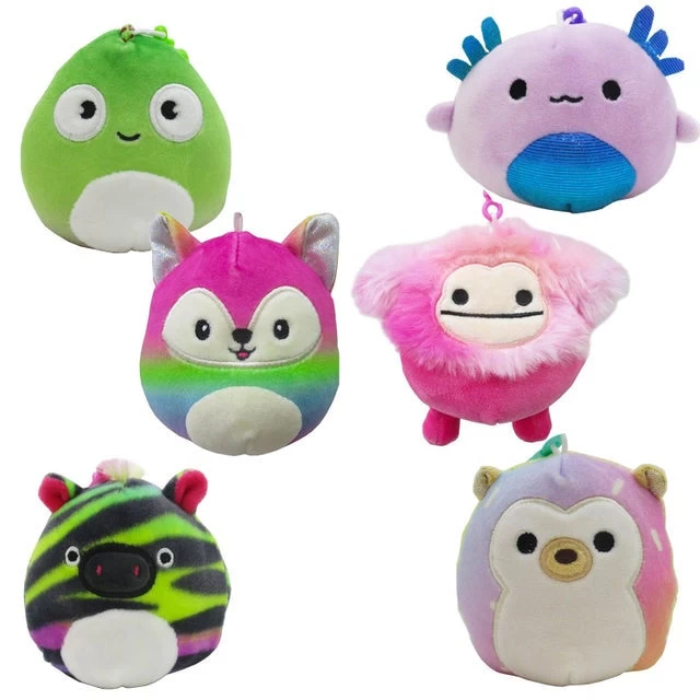 Squishmallows 3.5 Inch Colourful Crew Clip-Ons Assortment 3 Squishmallows 3.5 Inch Colourful Crew Clip-Ons Assortment