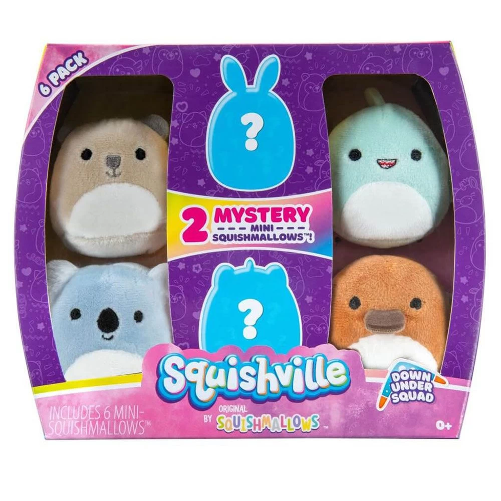 Squishmallows Squishville Mini Squishmallow 6 Pack -Down Under Squad 3 Squishmallows Squishville Mini Squishmallow 6 Pack -Down Under Squad